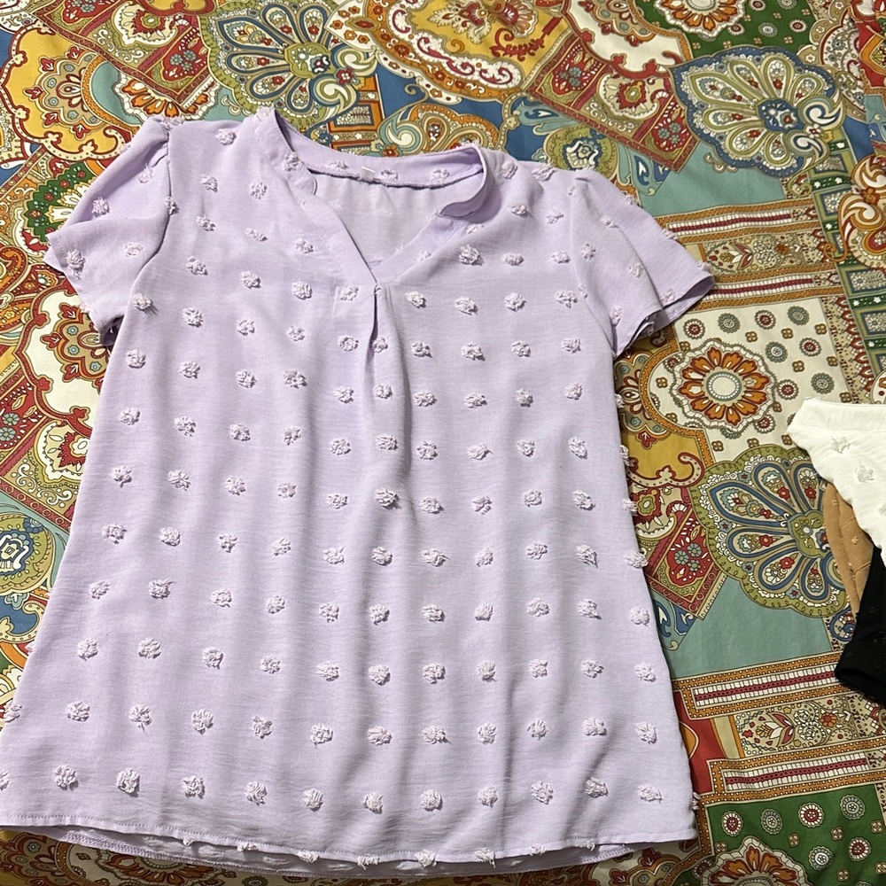 2 Textured Short-Sleeve Women’s Tops